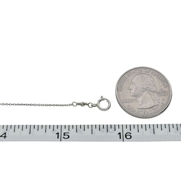 Vintage Sterling Silver 925 Bead Slide Necklace 12.75"-15.75 - Picture 2 of 3